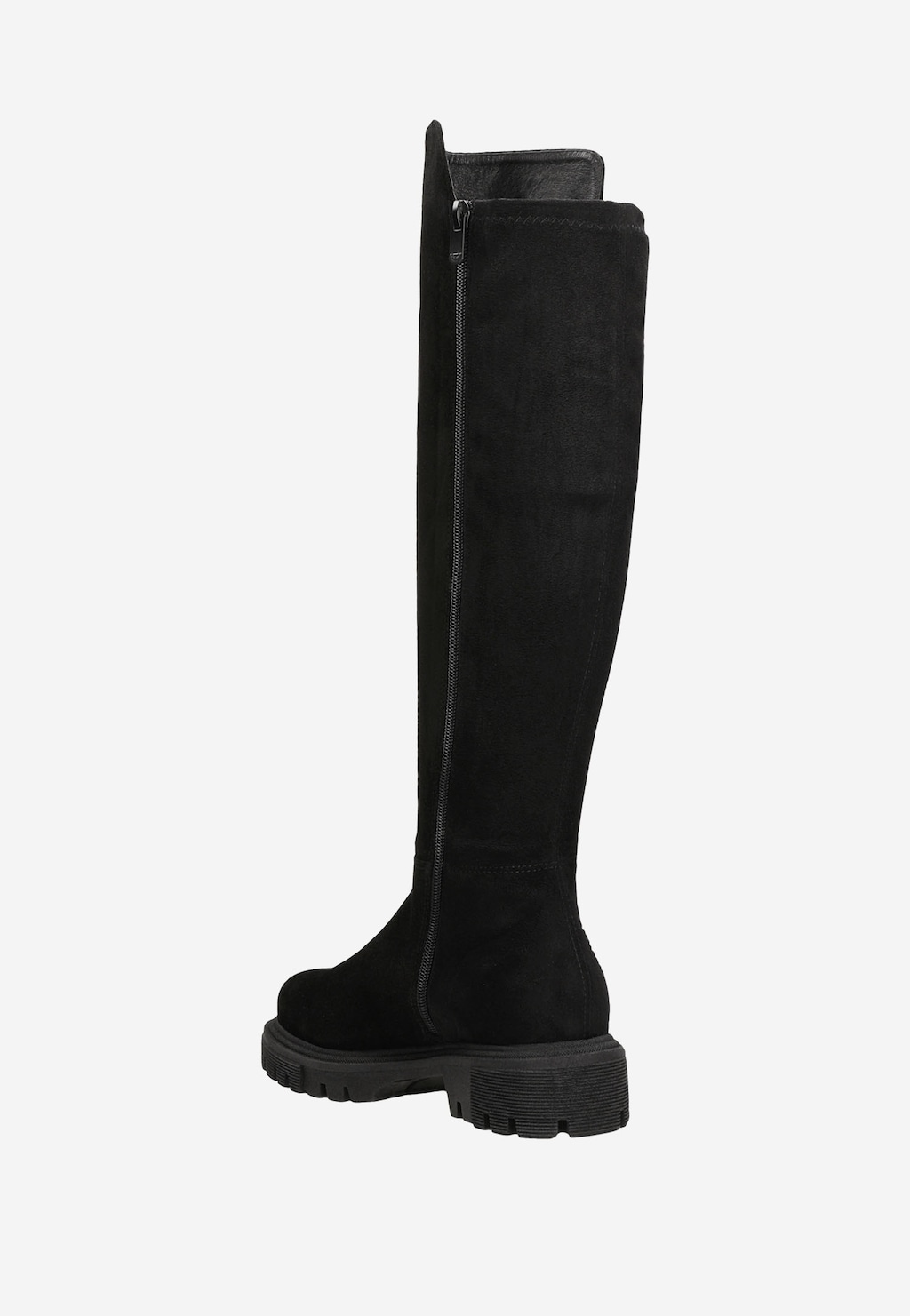 Czarne ocieplane kozaki damskie na podeszwie z bieżnikiem 71021-61 Widok 4