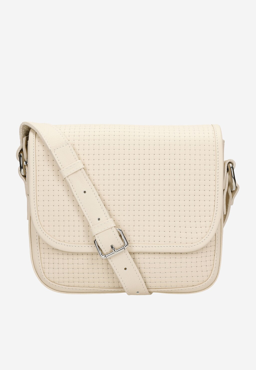 Skórzana torebka damska w kolorze jasnego beżu 80251-54 Widok 2