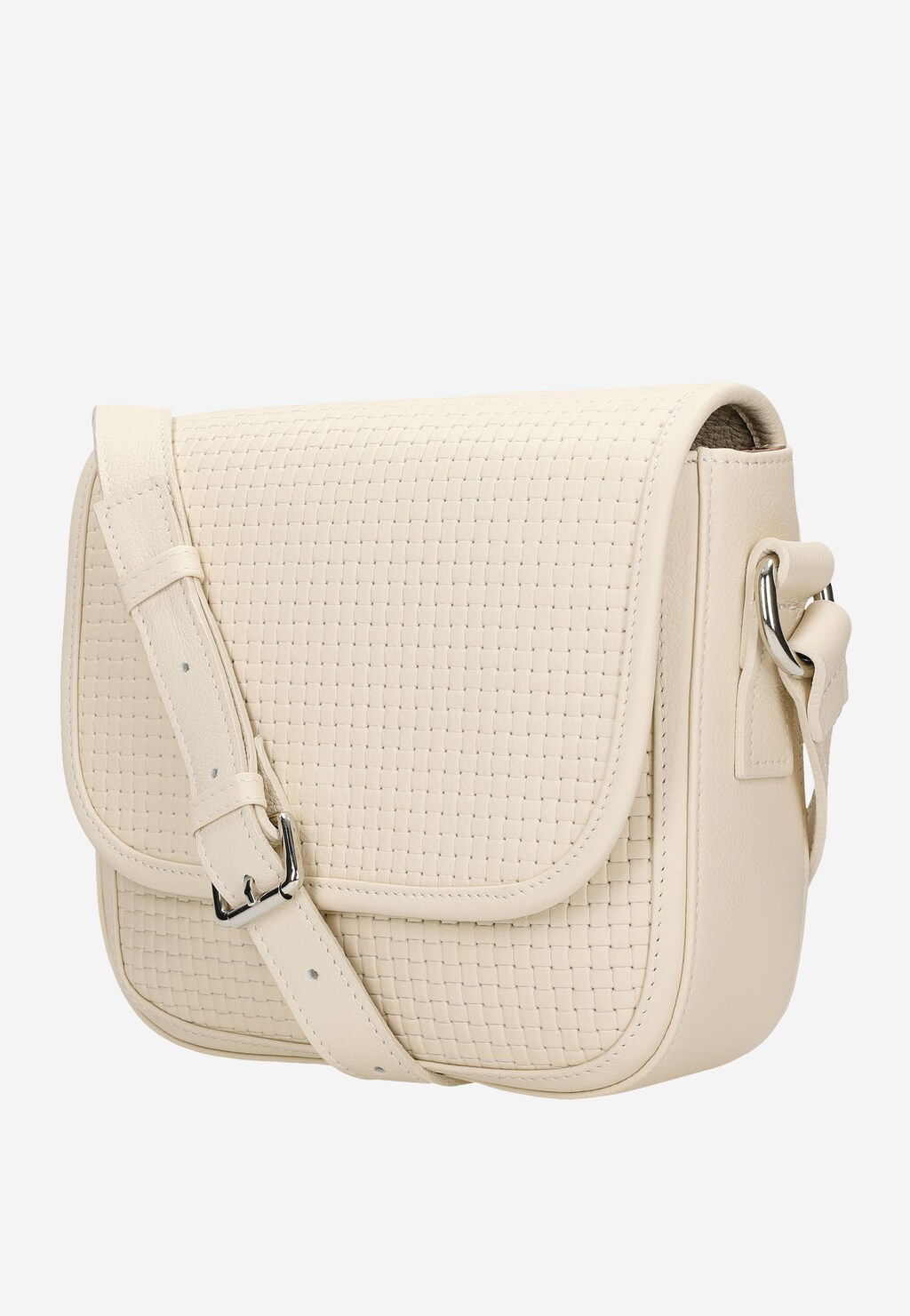 Skórzana torebka damska w kolorze jasnego beżu 80251-54 Widok 3