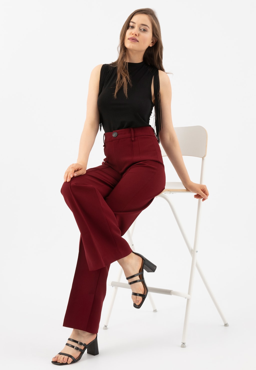 More komplimentov vďaka dámskym sandálom čiernym 76086-51 Widok 1