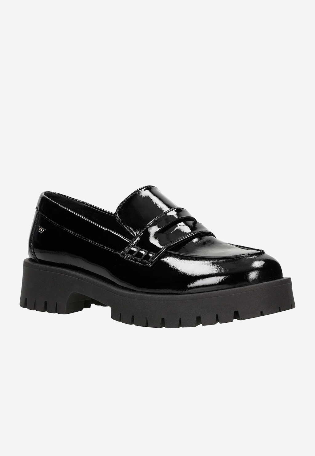 Čierne lakované dámske mokasíny 46124-31 Widok 3
