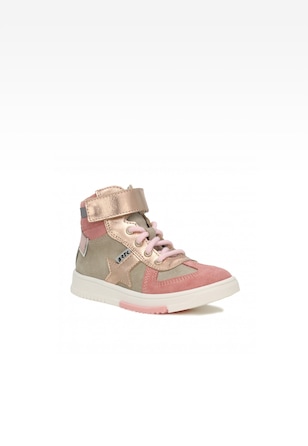 Sneakers BARTEK 14553013, dla dziewcząt, beżowo-różowy
