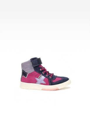 Sneakers BARTEK 14553015, dla dziewcząt, granatowo-różowy