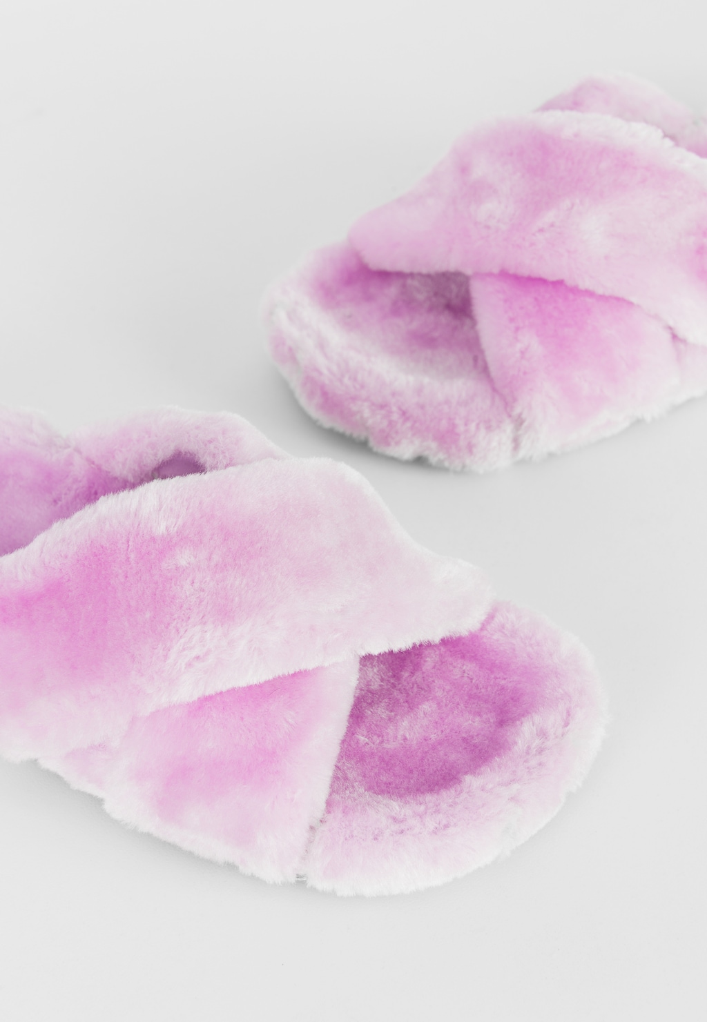 WJS pastelowe fioletowe kapcie damskie puchate WJS39001-16 Widok 3