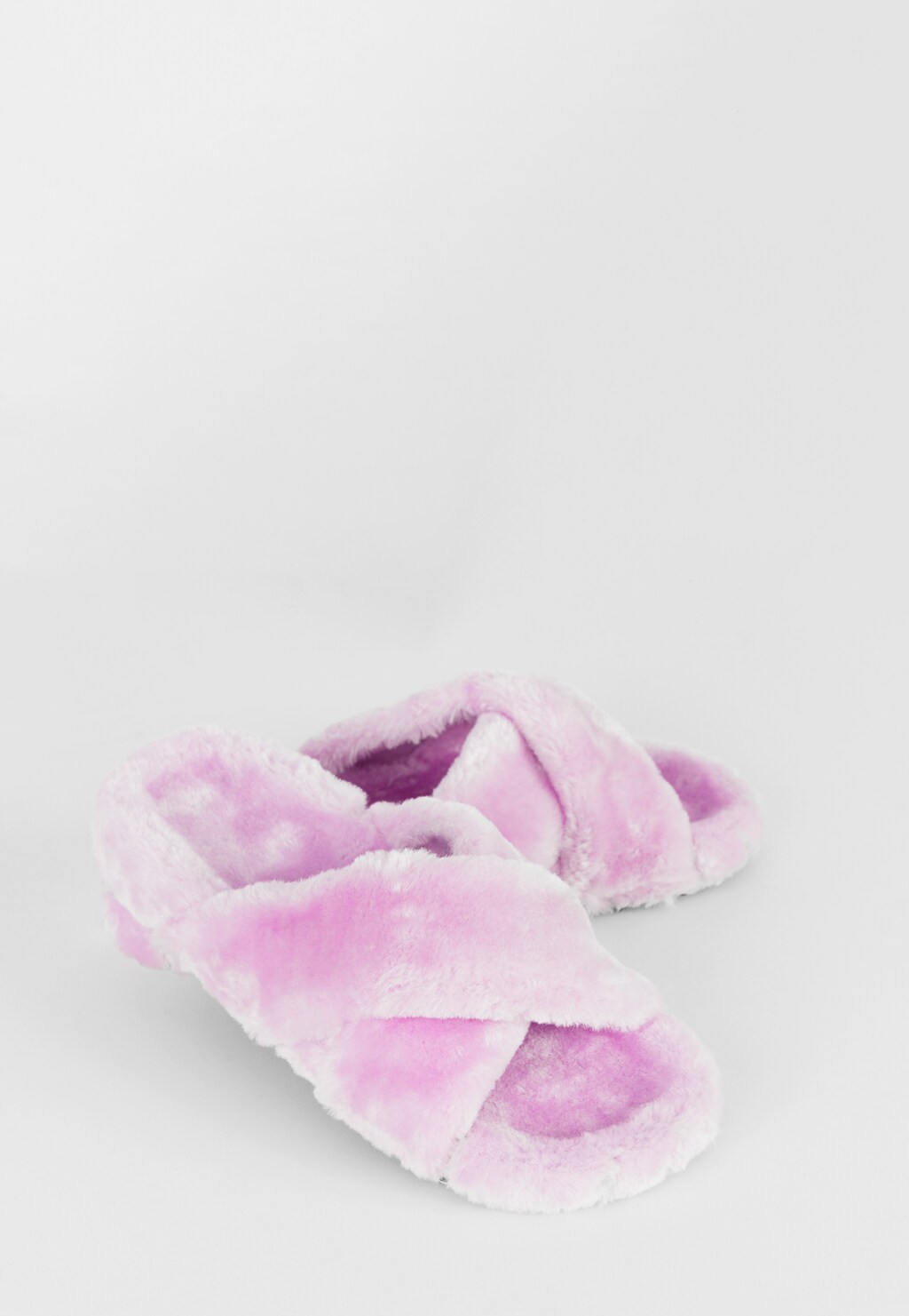WJS pastelowe fioletowe kapcie damskie puchate WJS39001-16 Widok 4