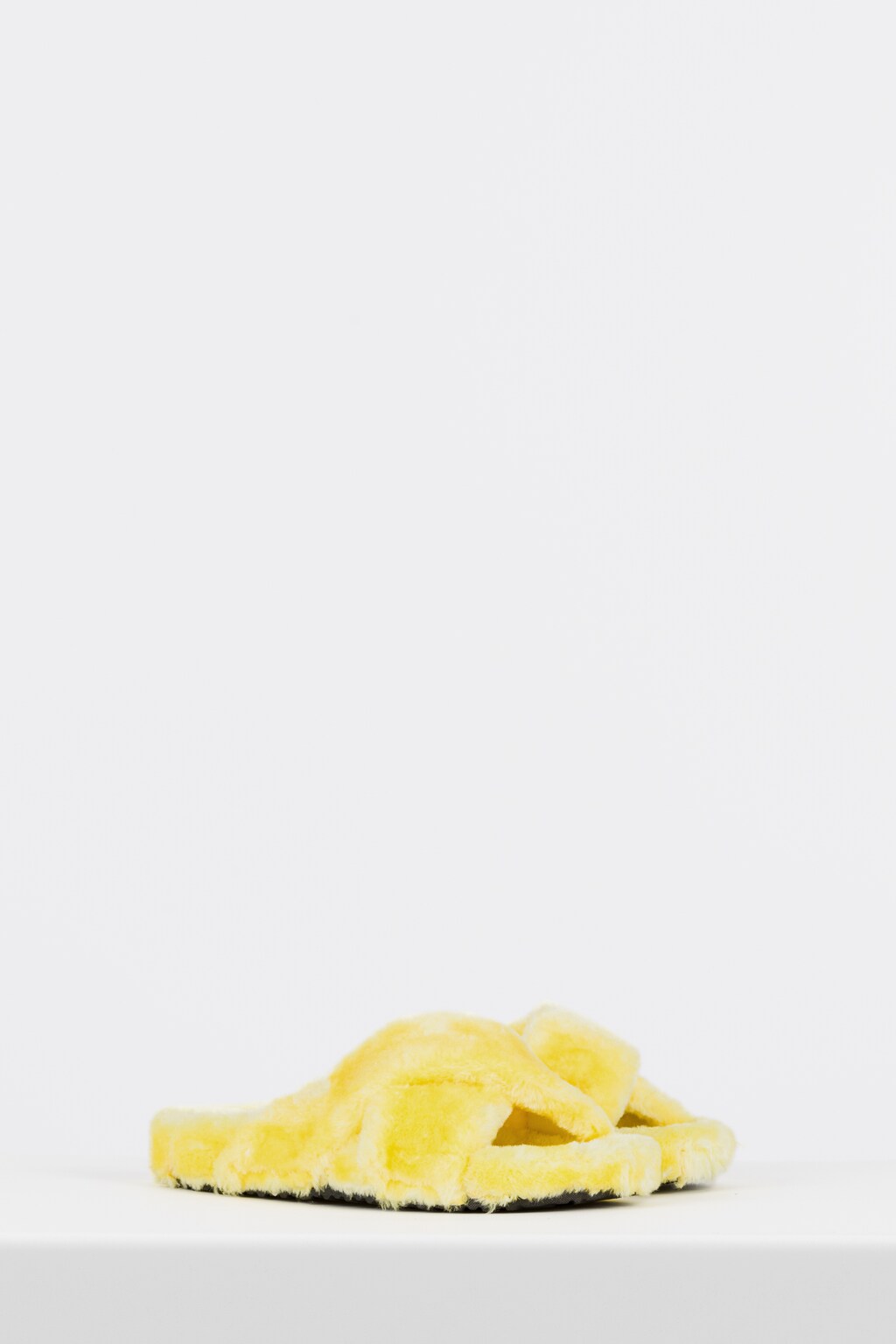 WJS żółte kapcie damskie z przeplatanymi paskami WJS39001-18 Widok 2