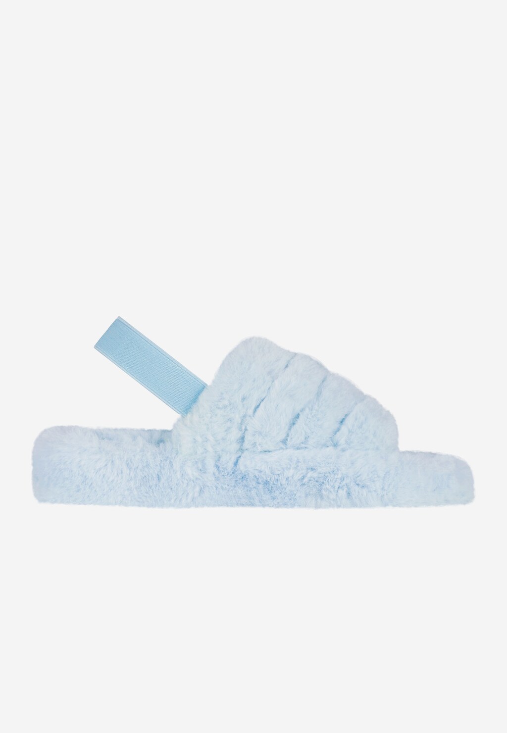 WJS niebieskie kapcie ze sztucznego futra z gumką WJS39006-16 Widok 1