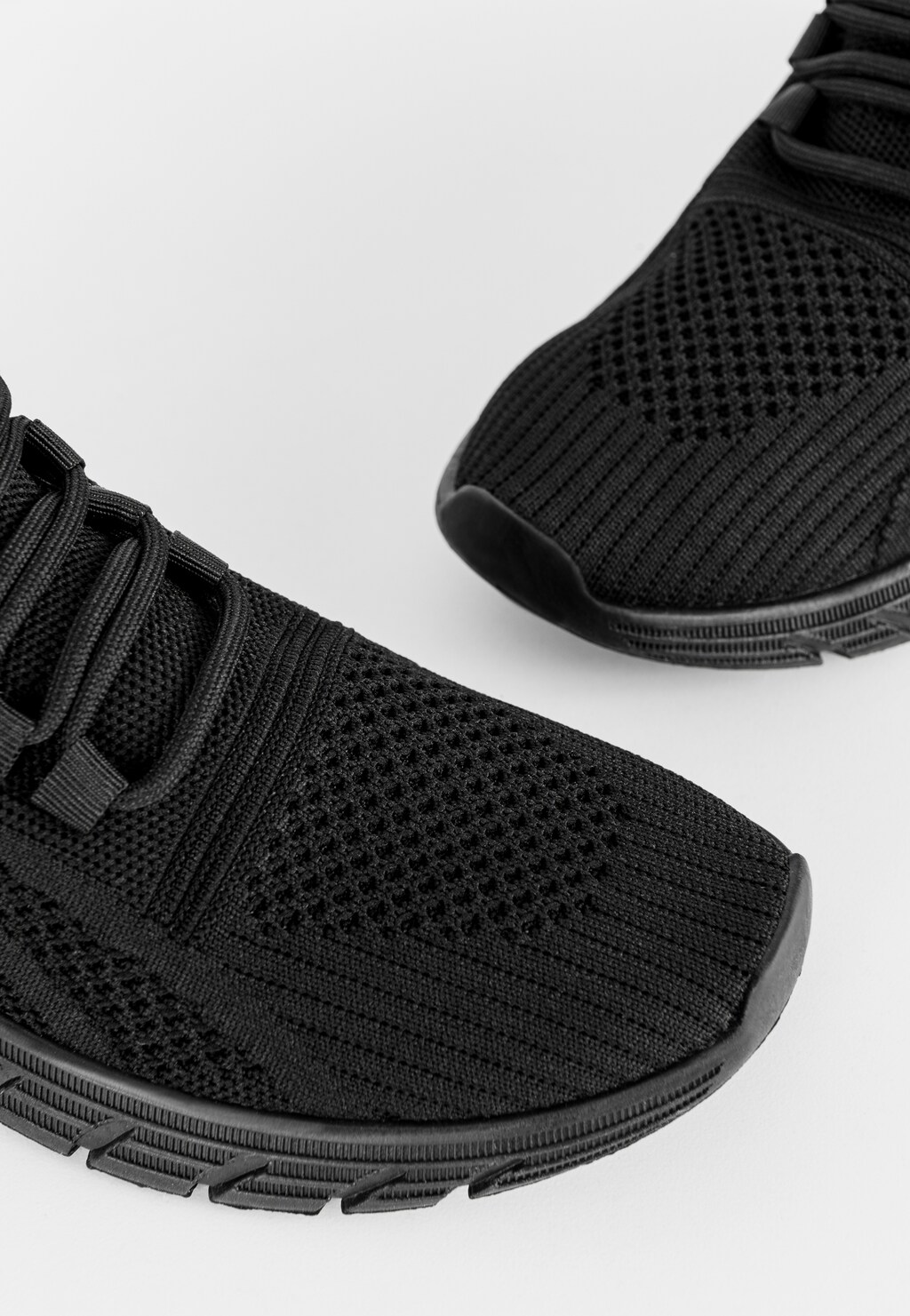 WJS czarne sportowe sneakersy damskie z materiału WJS64066-11 Widok 3