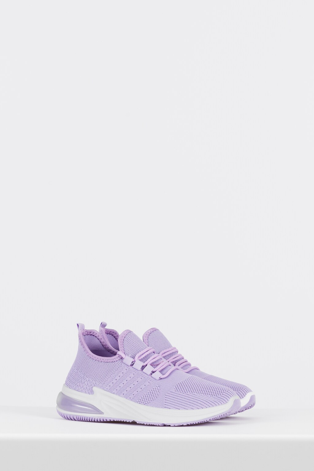 WJS pastelowe fioletowe sneakersy damskie ze sznurowaniem WJS64070-16 Widok 2