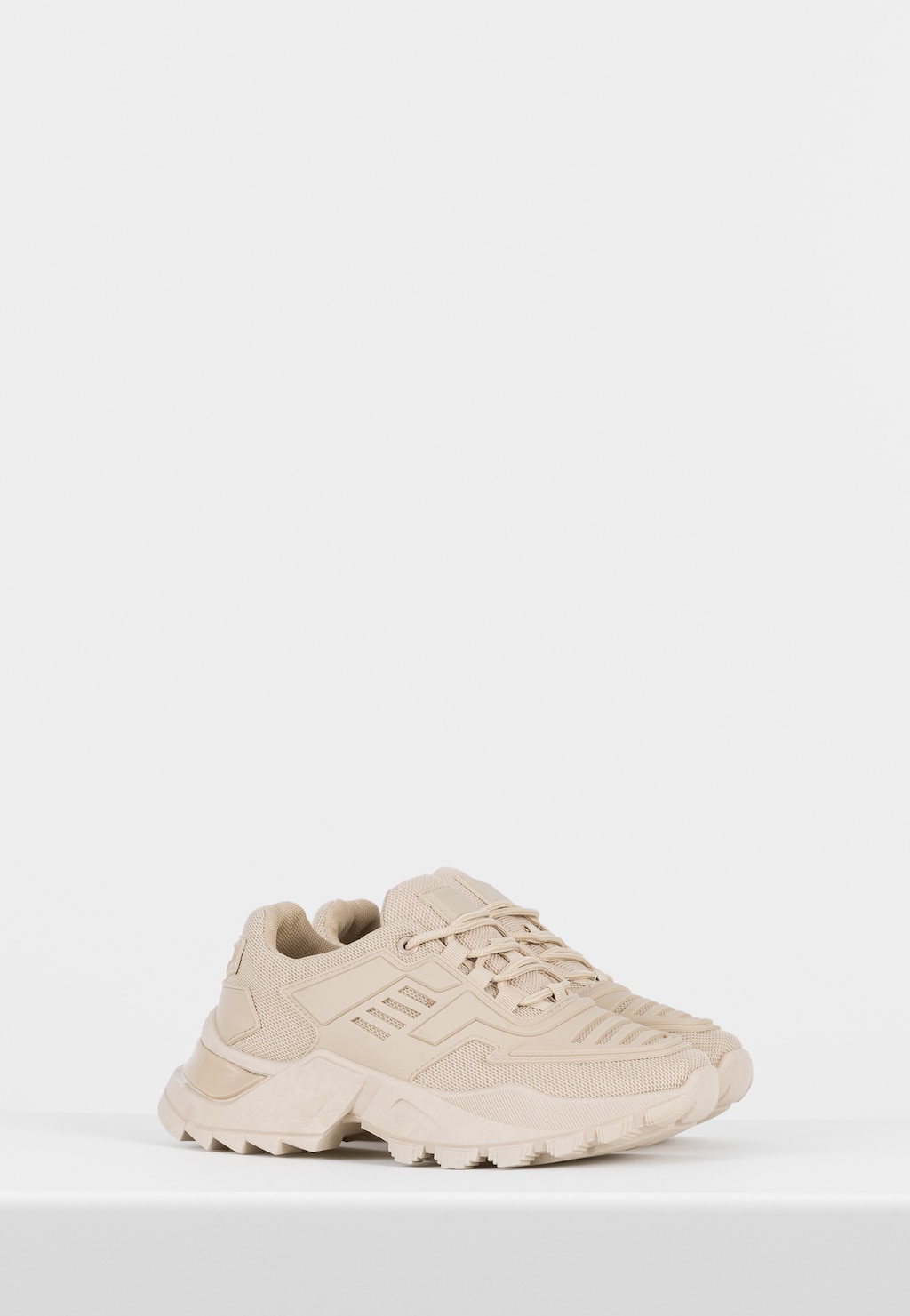 WJS beżowe sneakersy damskie na grubej podeszwie WJS64073-84 Widok 3