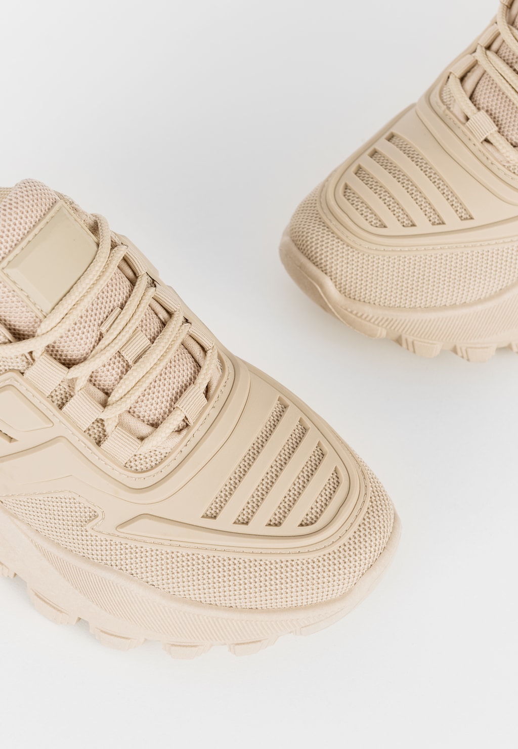 WJS beżowe sneakersy damskie na grubej podeszwie WJS64073-84 Widok 4