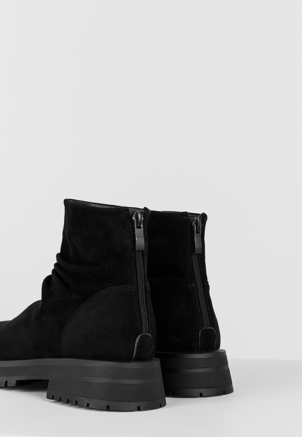 WJS czarne płaskie botki damskie z zamkiem z tyłu WJS46044-61 Widok 5