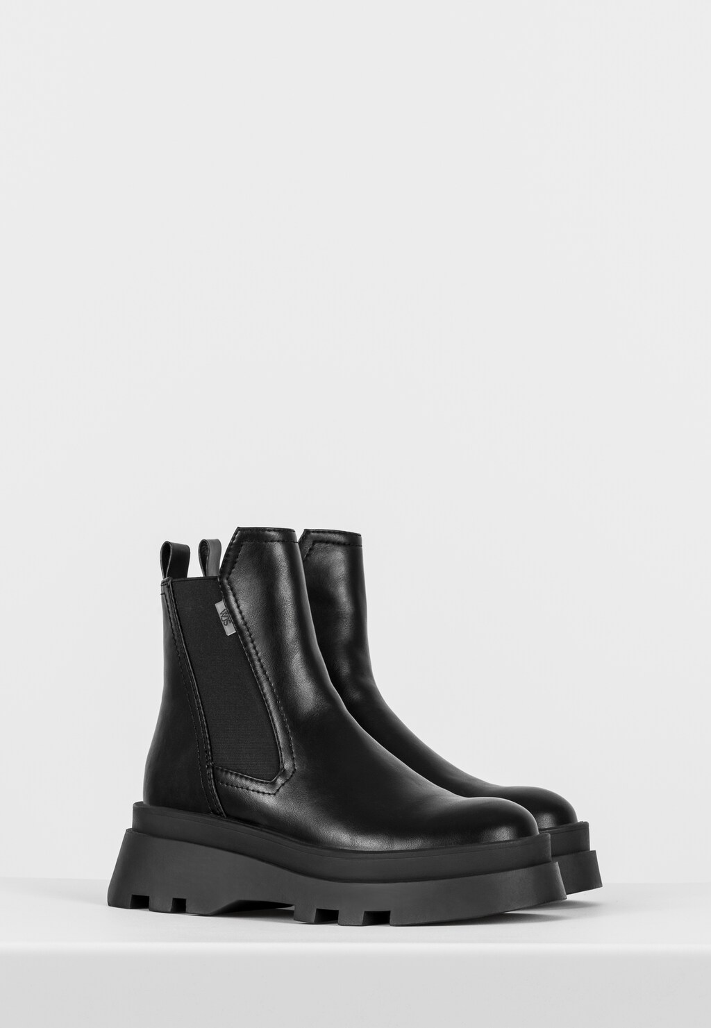 WJS czarne sztyblety damskie na grubej podeszwie WJS46046-81 Widok 3