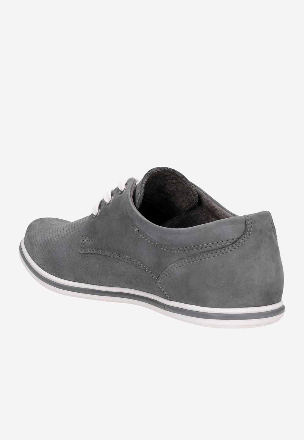 Popielate półbuty męskie z ciekawą fakturą skóry 10019-09 Widok 3