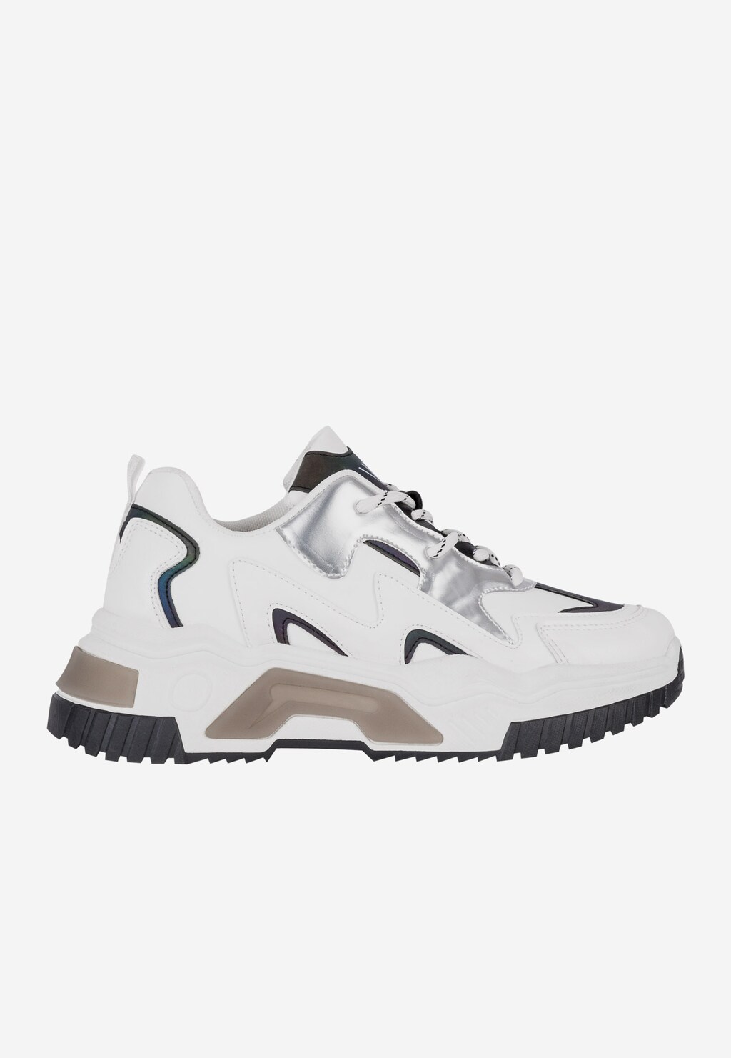 WJS białe sneakersy z kontrastowymi wstawkami WJS64063-79 Widok 2