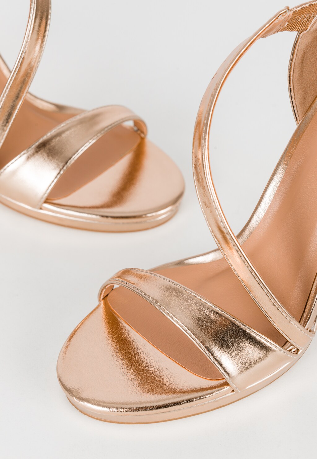 WJS złote sandały damskie na wysokim obcasie WJS74065-54 Widok 3