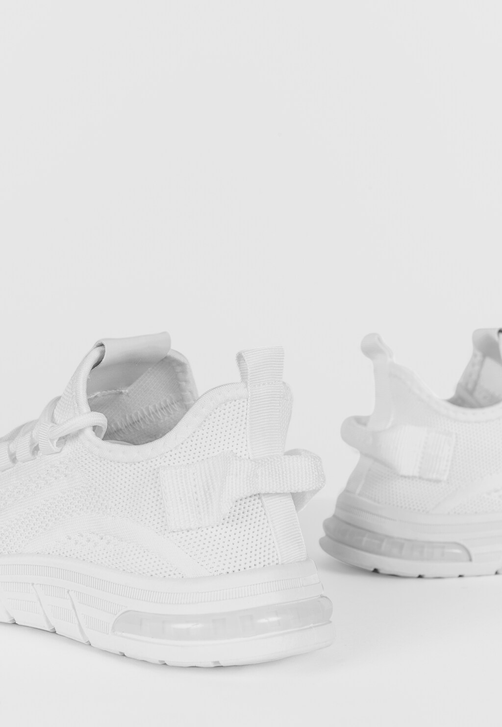 WJS materiałowe białe sneakersy damskie sznurowane WJS64066-19 Widok 4