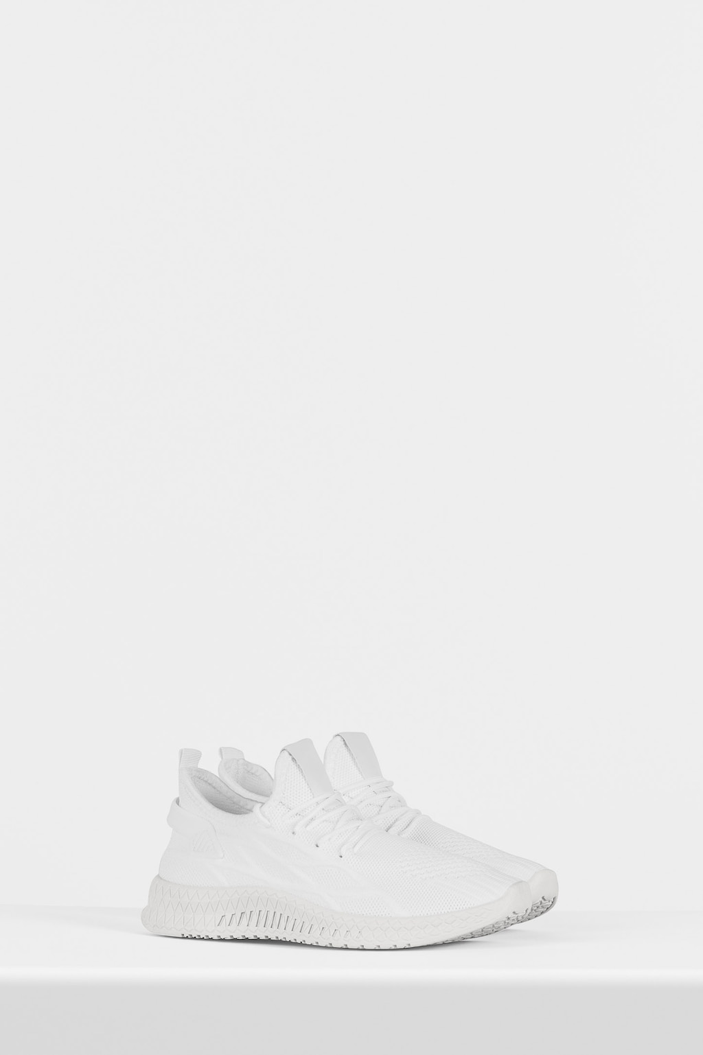 WJS białe sneakersy damskie z materiału WJS64069-11 Widok 2