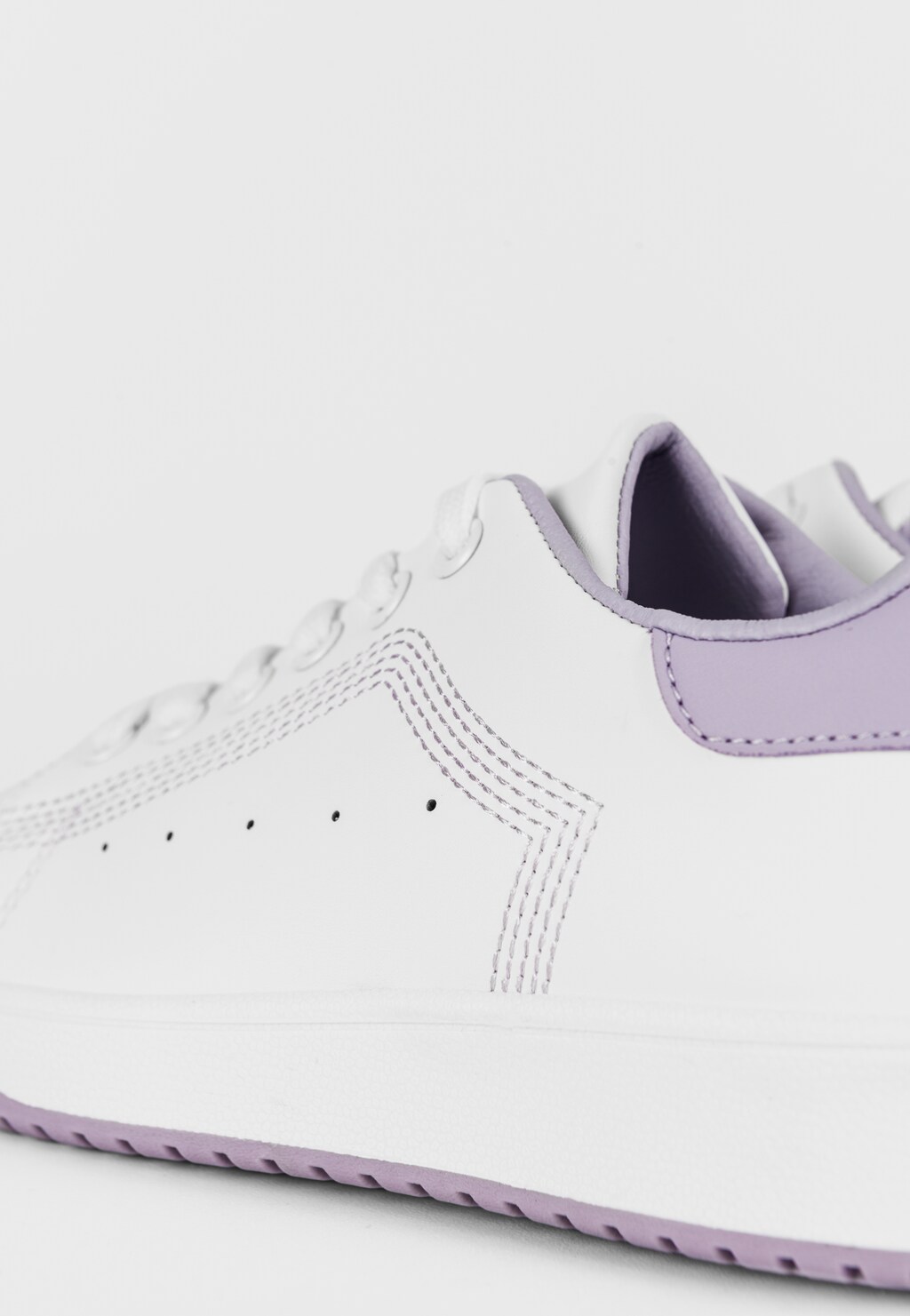 WJS białe sneakersy damskie z fioletowymi wstawkami WJS64071-56 Widok 5