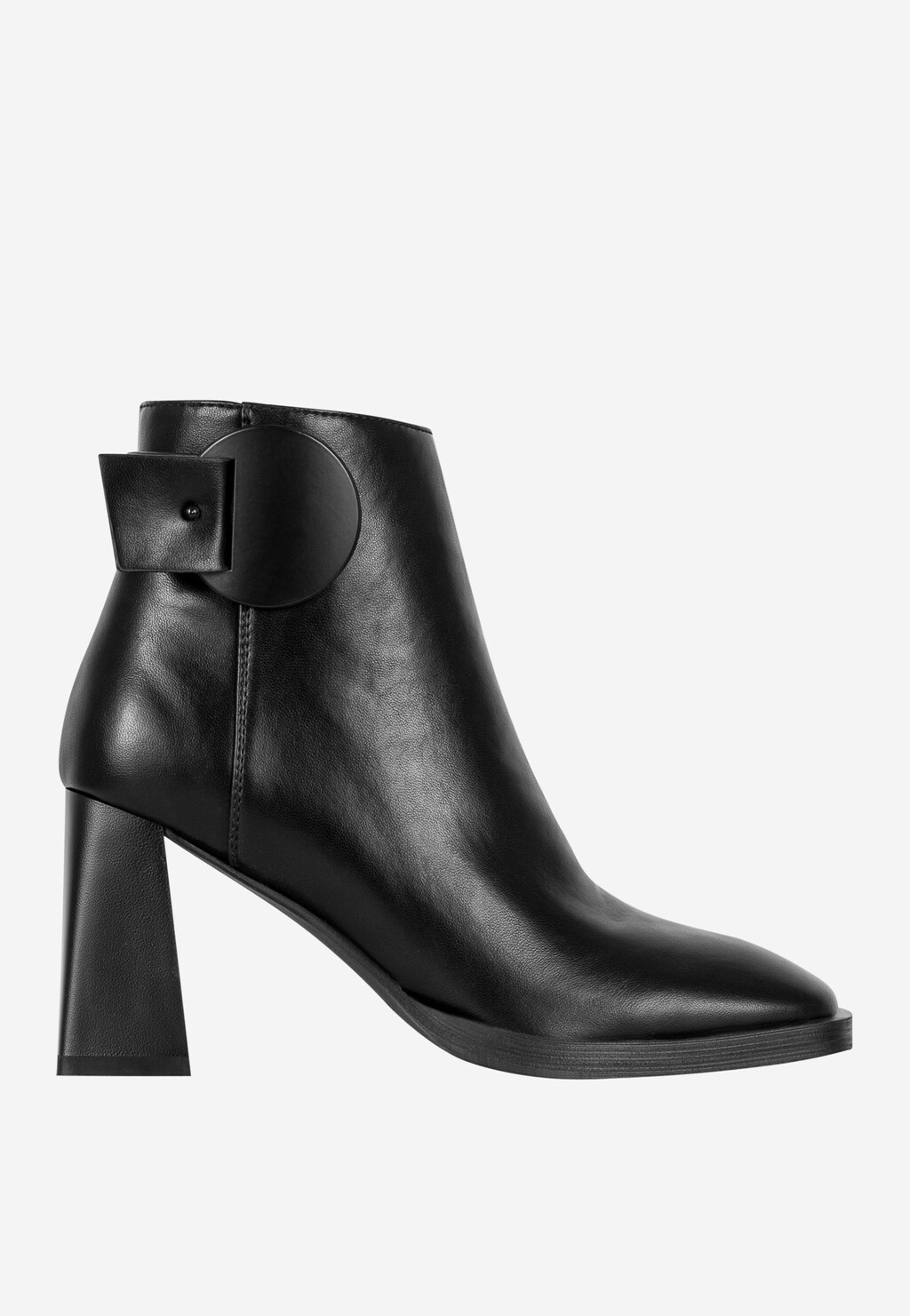 WJS czarne botki na oryginalnym obcasie  WJS46048-51 Widok 2