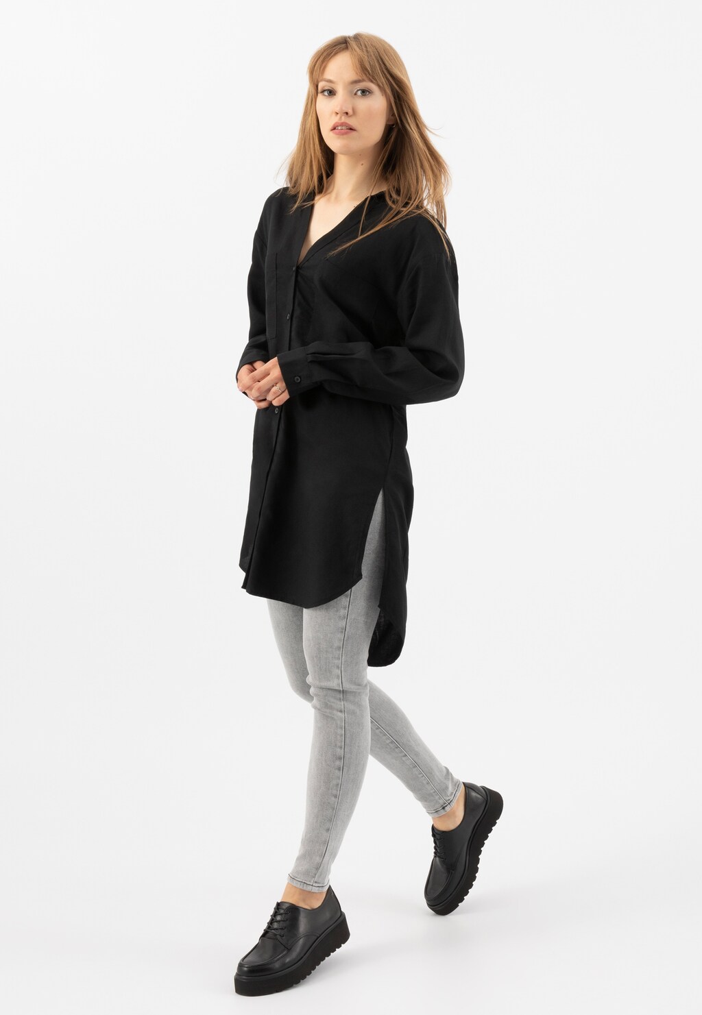 Dámské polobotky s výraznou vysokou podrážkou 46079-51 Widok 7