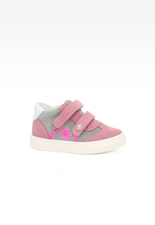 Sneakers BARTEK 11430001, dla dziewcząt, różowo-szary