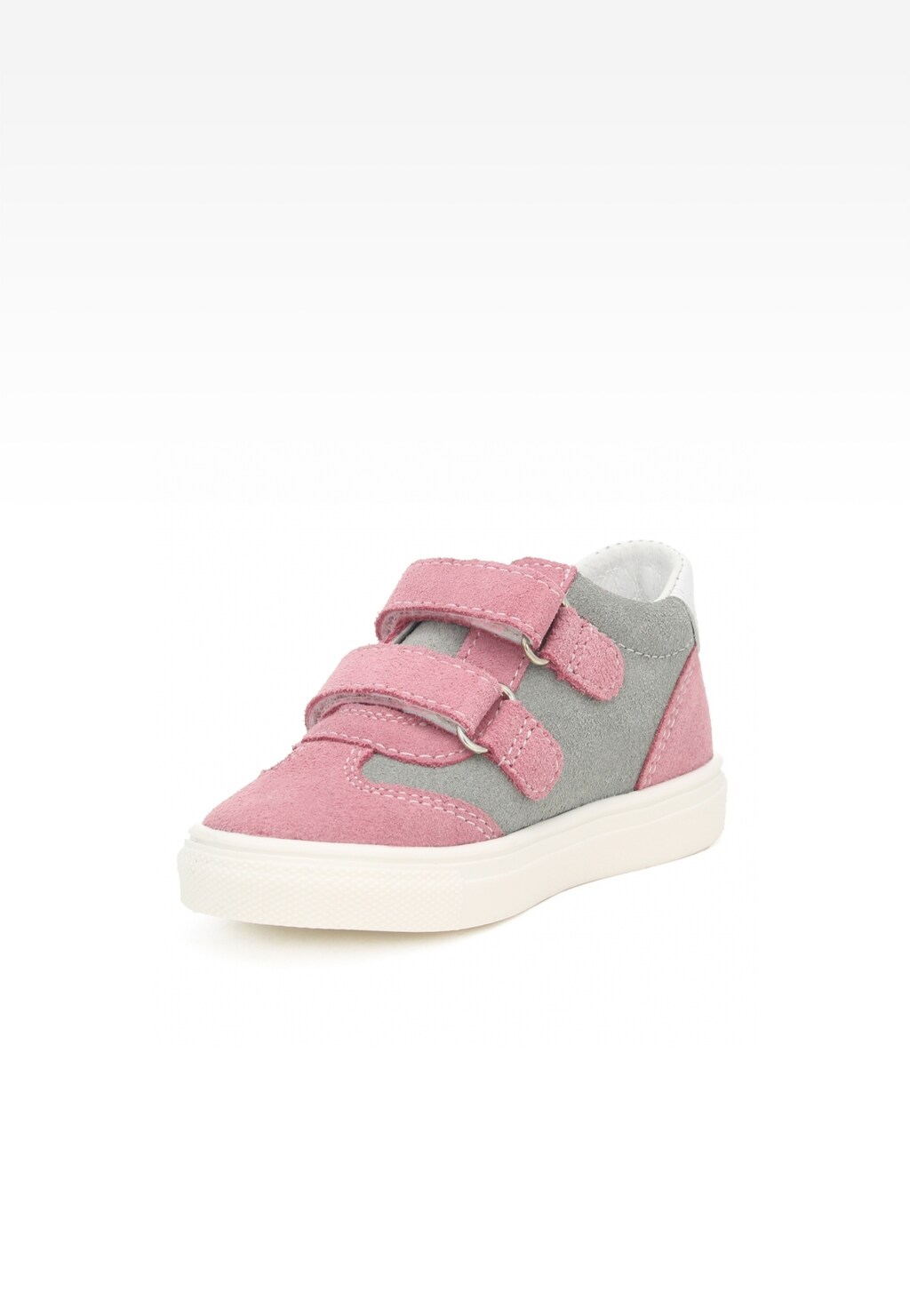 Sneakers BARTEK 11430001, dla dziewcząt, różowo-szary Widok 3