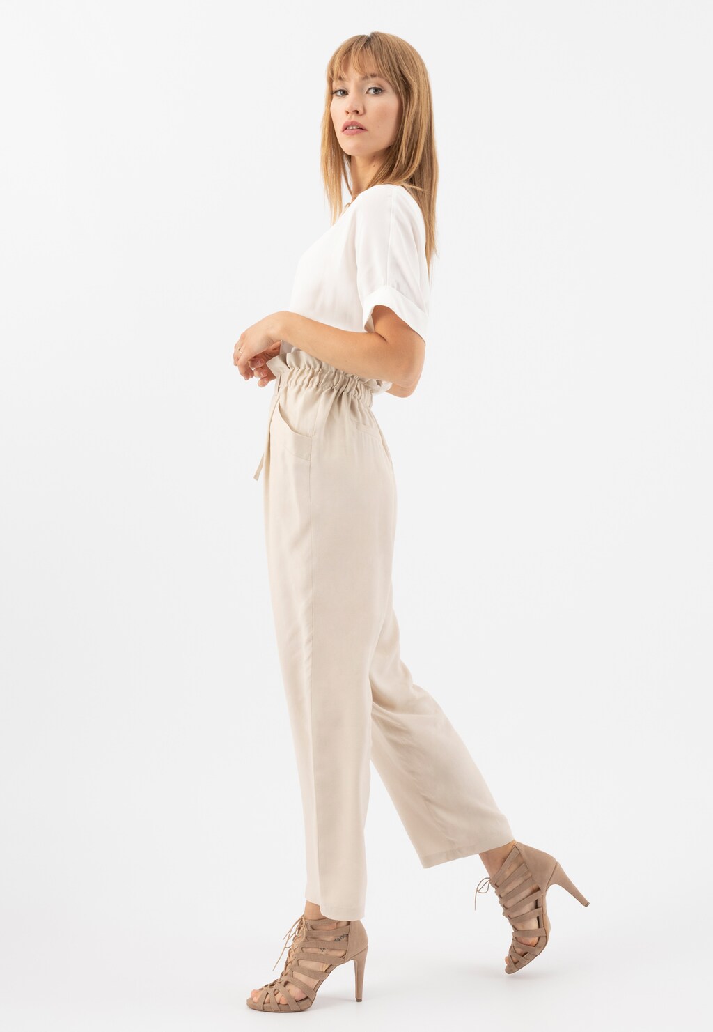 Beżowe sandały damskie 76054-64 Widok 1