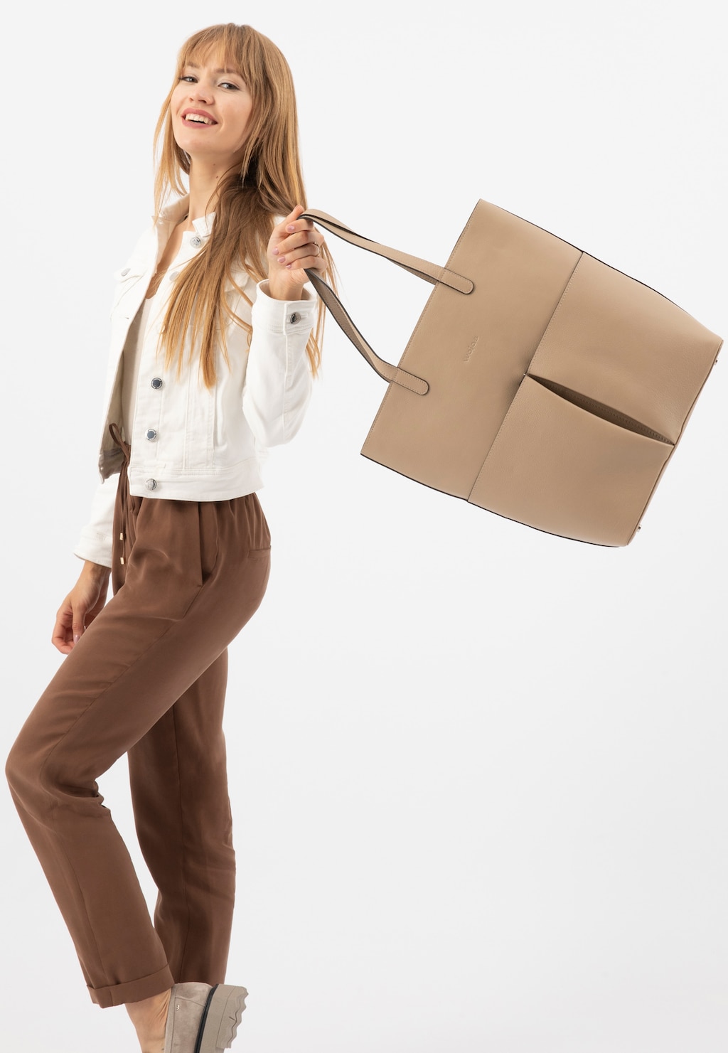 Dámska kabelka typu shopper bag z kvalitnej lícovej kože 80027-54 Widok 7