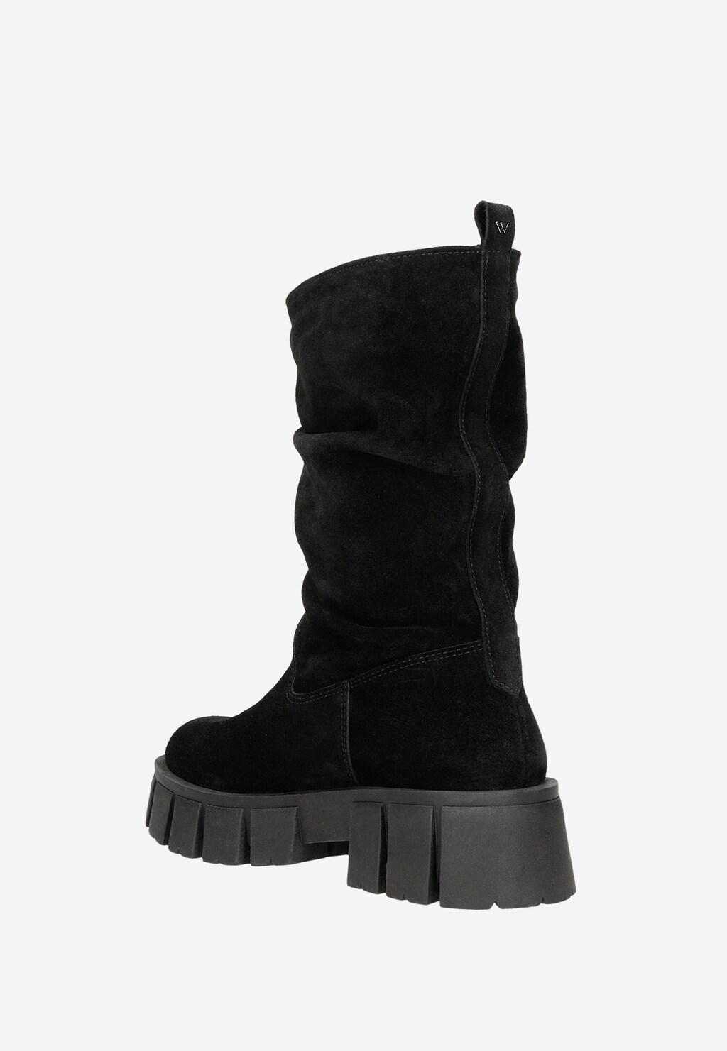 Czarne wsuwane botki damskie z ociepleniem 55135-61 Widok 4
