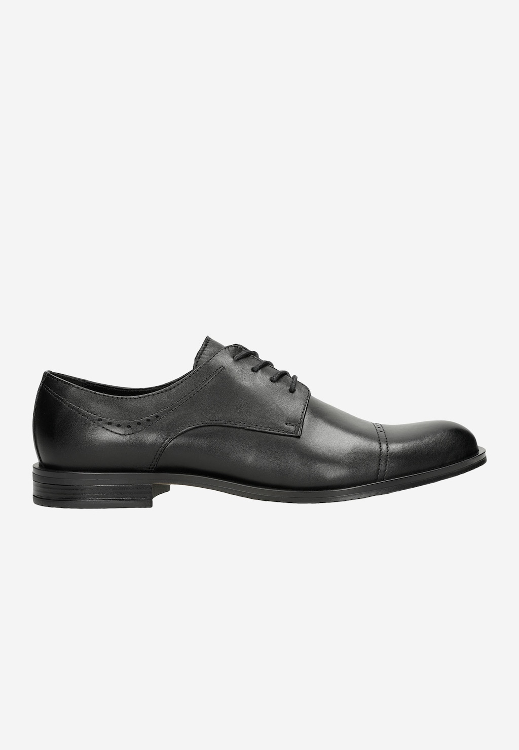 Czarne eleganckie półbuty męskie quarter brogues 10125-51 Widok 2