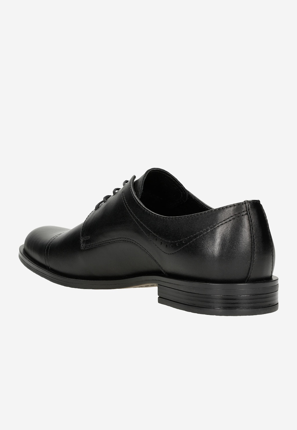 Czarne eleganckie półbuty męskie quarter brogues 10125-51 Widok 4