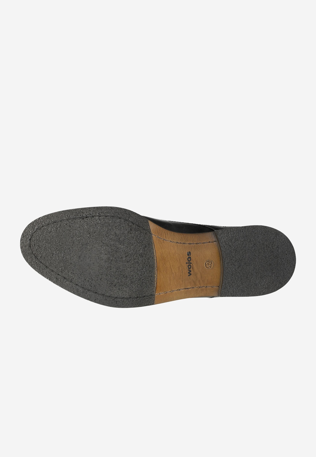 Czarne eleganckie półbuty męskie quarter brogues 10125-51 Widok 6