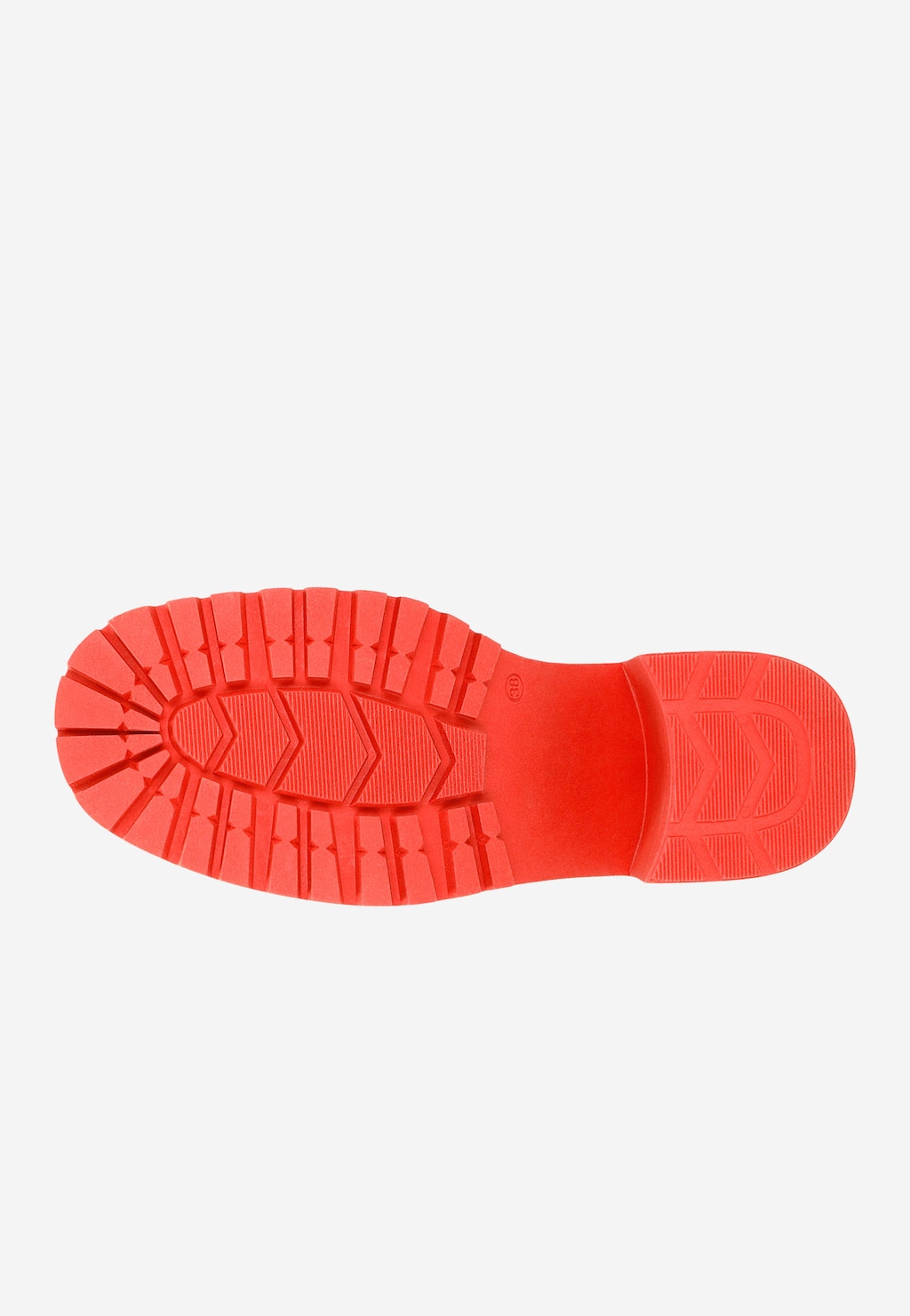 Czarne botki damskie na szerokim obcasie z czerwoną podeszwą 55153-51 Widok 6