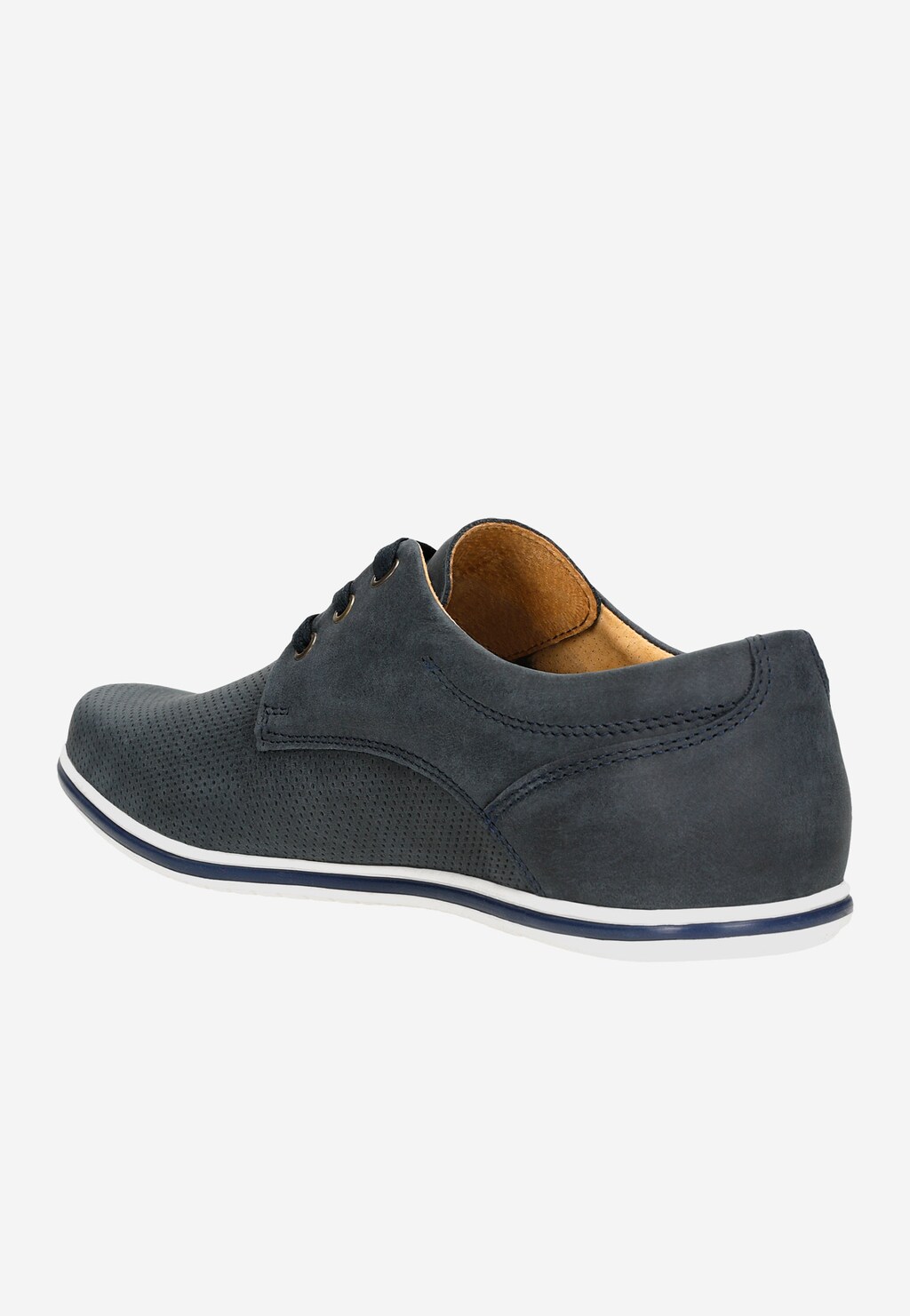 Granatowe sneakersy męskie sznurowane 10019-06 Widok 3