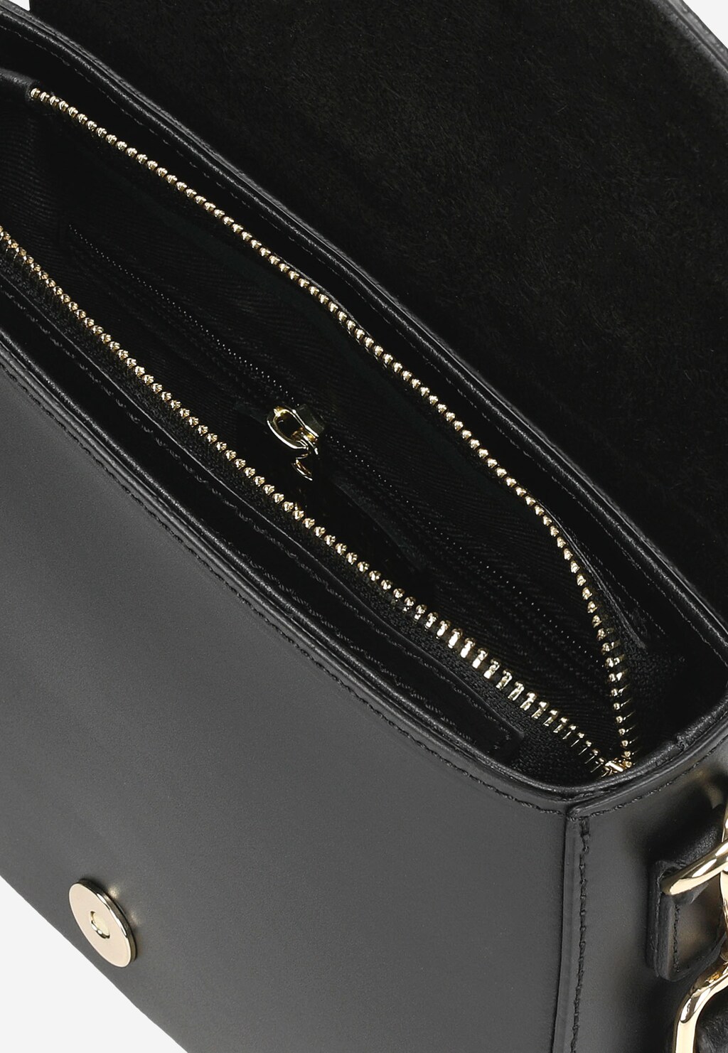 Kožená kabelka z čiernej lícovej kože na párty aj do práce 80311-51 Widok 4