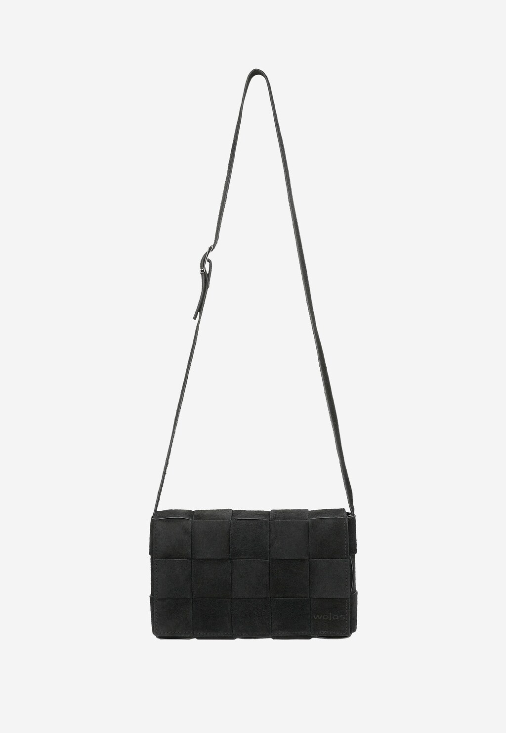 Czarna prostokątna pleciona torebka damska 80123-61 Widok 5