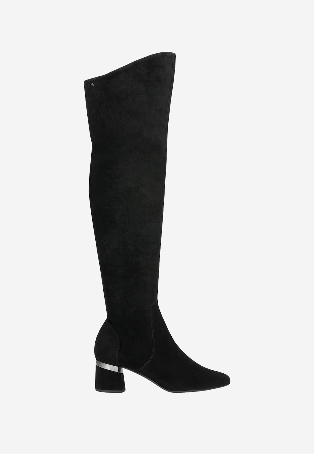 Czarne kozaki damskie na niskim obcasie 71008-81 Widok 2