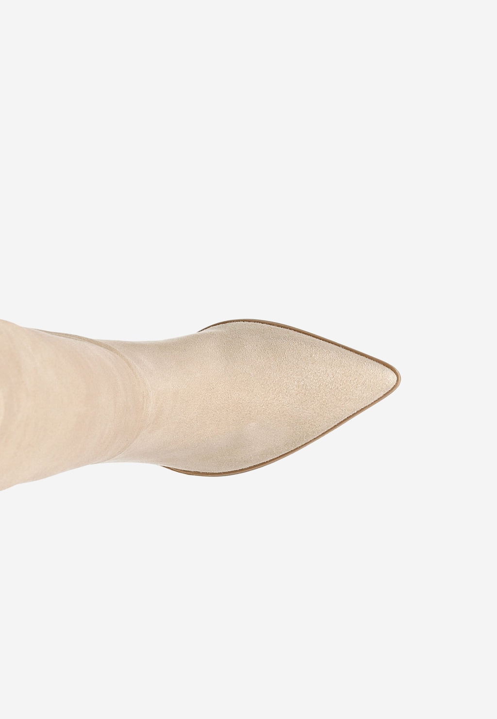 Světle béžové dámské kozačky z velurové kůže 71030-64 Widok 5