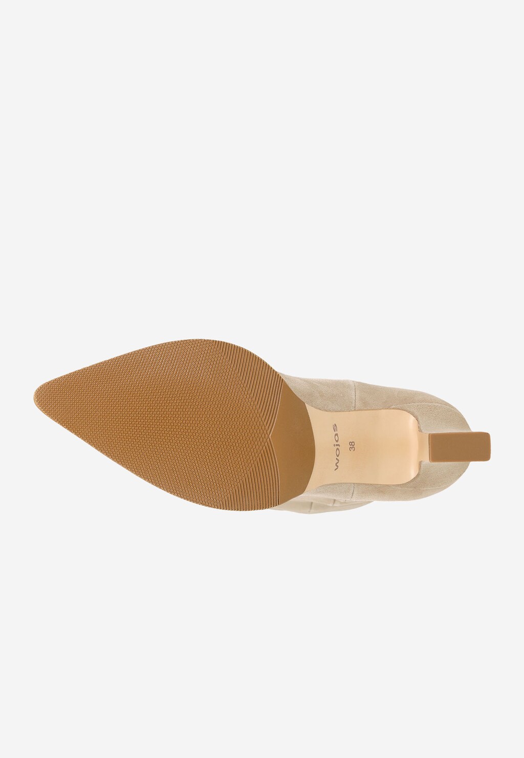 Světle béžové dámské kozačky z velurové kůže 71030-64 Widok 6