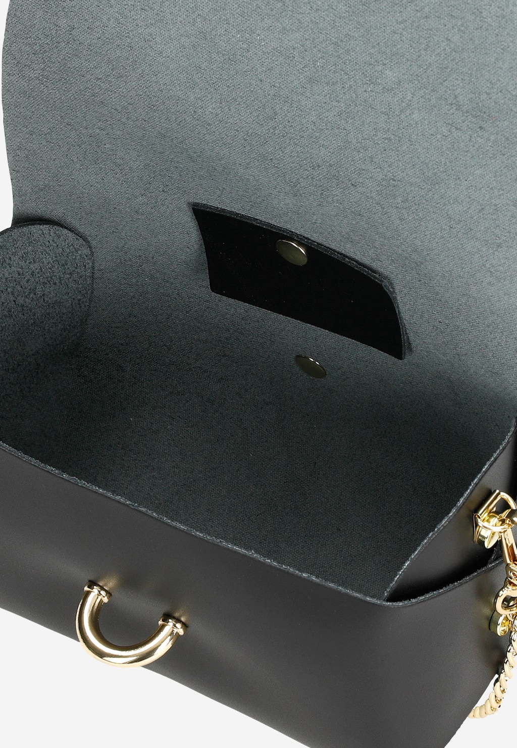 Malá černá dámská kabelka se zlatým řetízkem 80289-51 Widok 6