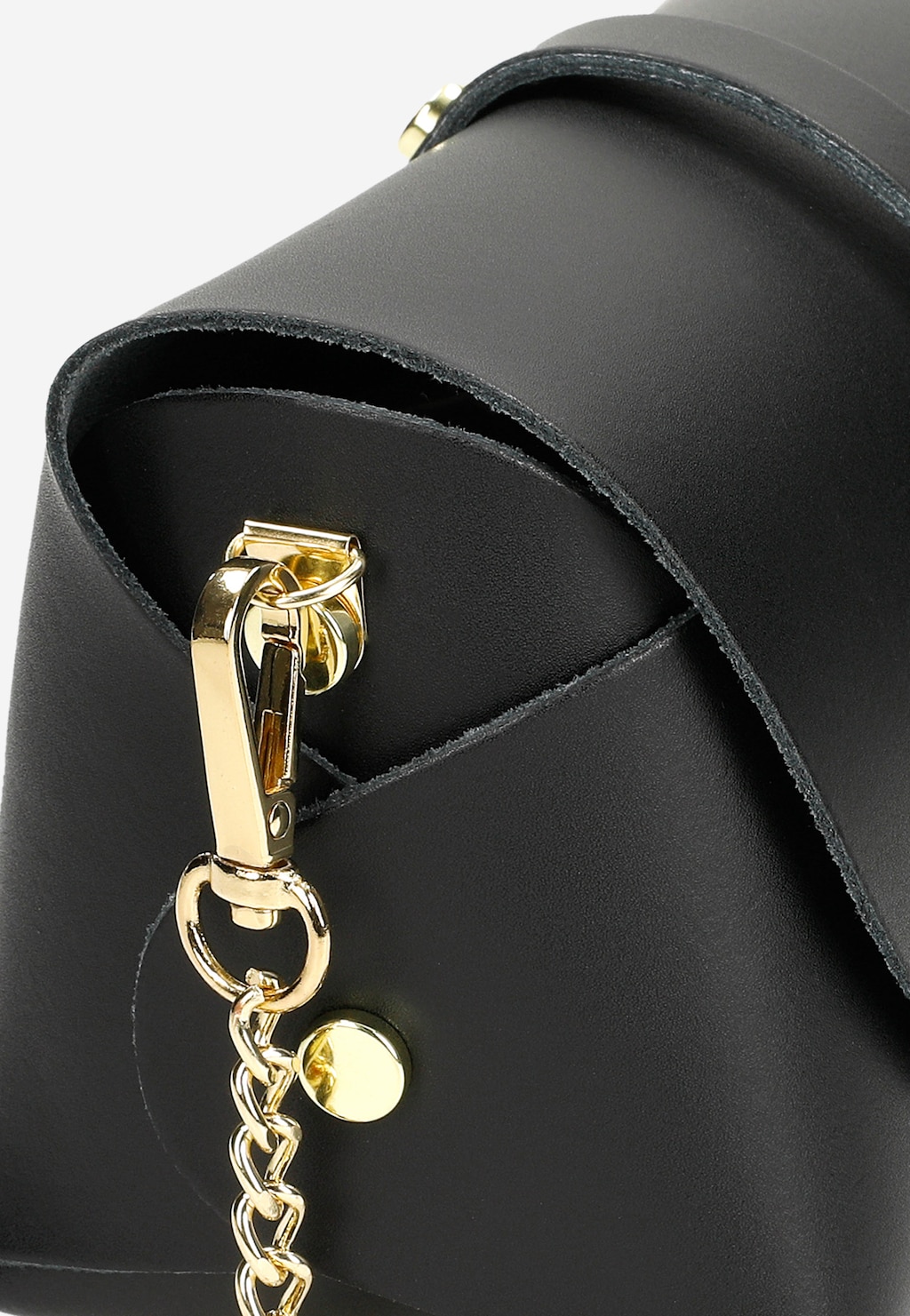 Malá černá dámská kabelka se zlatým řetízkem 80289-51 Widok 7