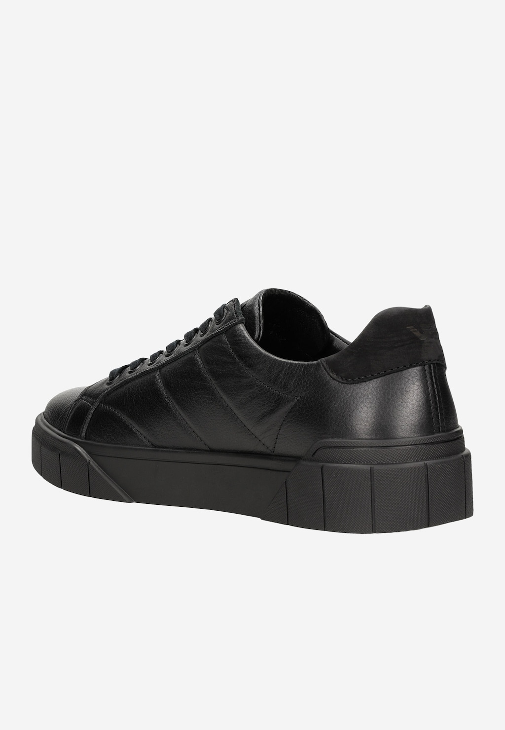 Czarne trampki męskie ze skóry licowej 10127-51 Widok 4
