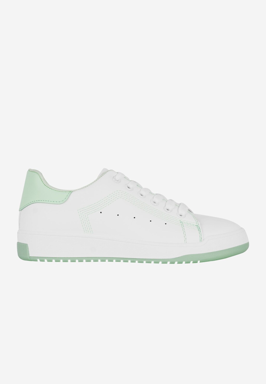 WJS białe sneakersy damskie z miętowymi akcentami WJS64071-57 Widok 2