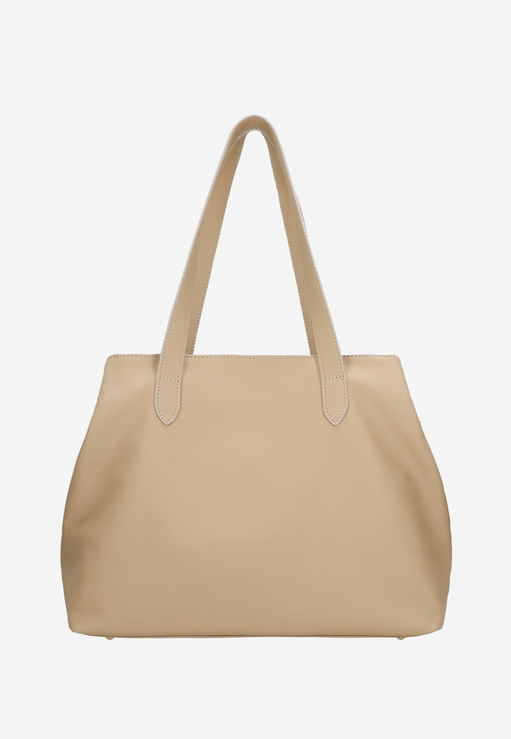Béžové veľké dámske kabelky z kože ku každému outfitu 80178-54 Widok 4