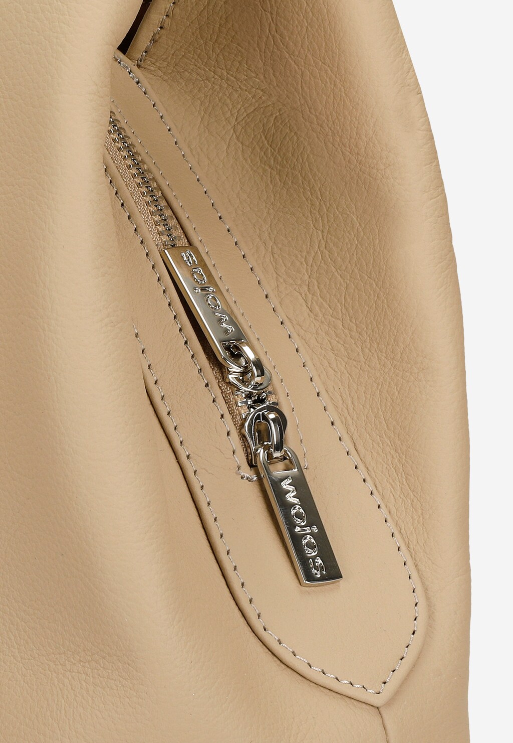 Béžové veľké dámske kabelky z kože ku každému outfitu 80178-54 Widok 6