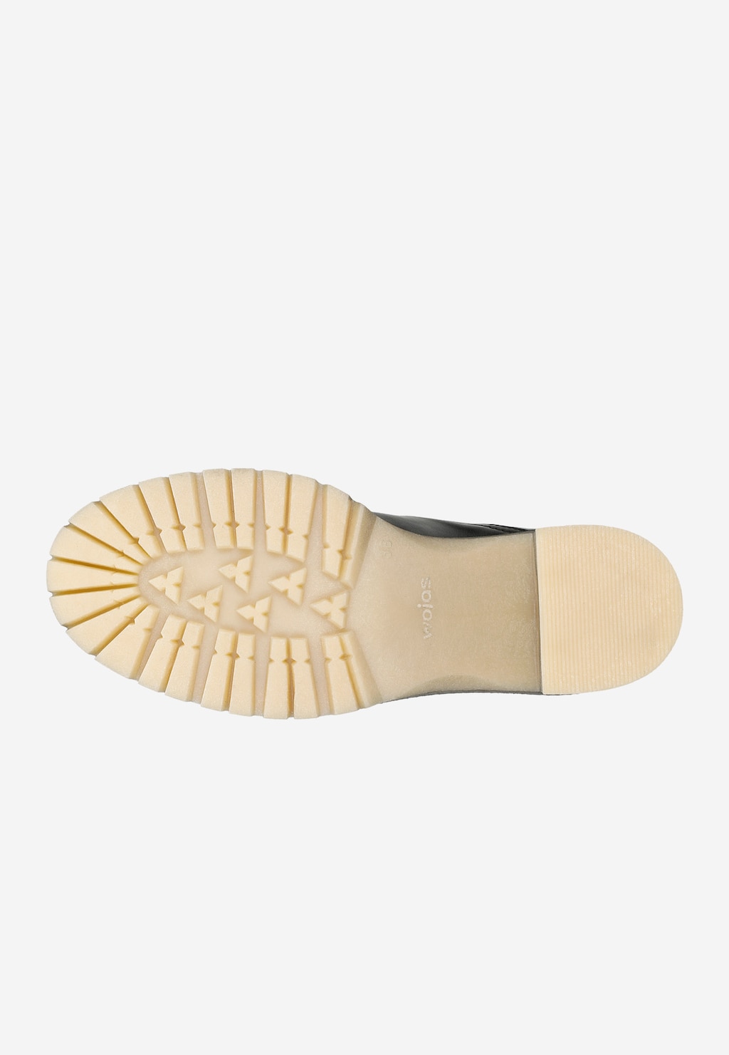 Czarne botki damskie na obcasie z cieniowaną podeszwą 55170-81 Widok 6