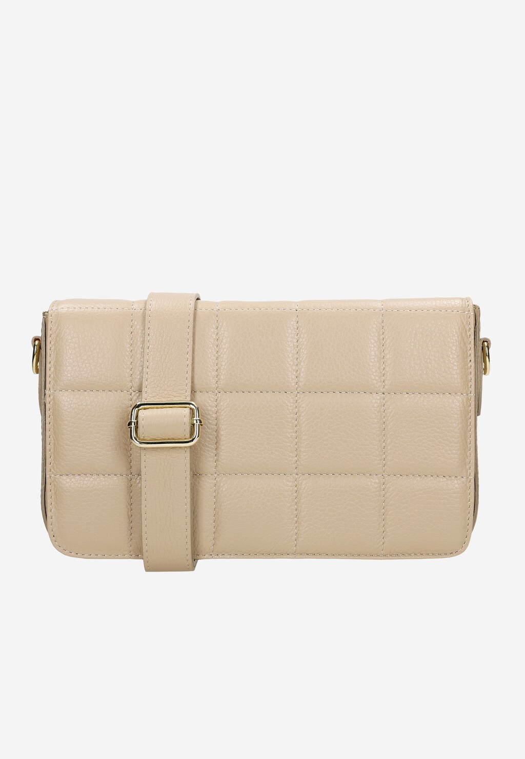 Beżowa torebka damska z ozdobnymi przeszyciami 80306-54 Widok 2