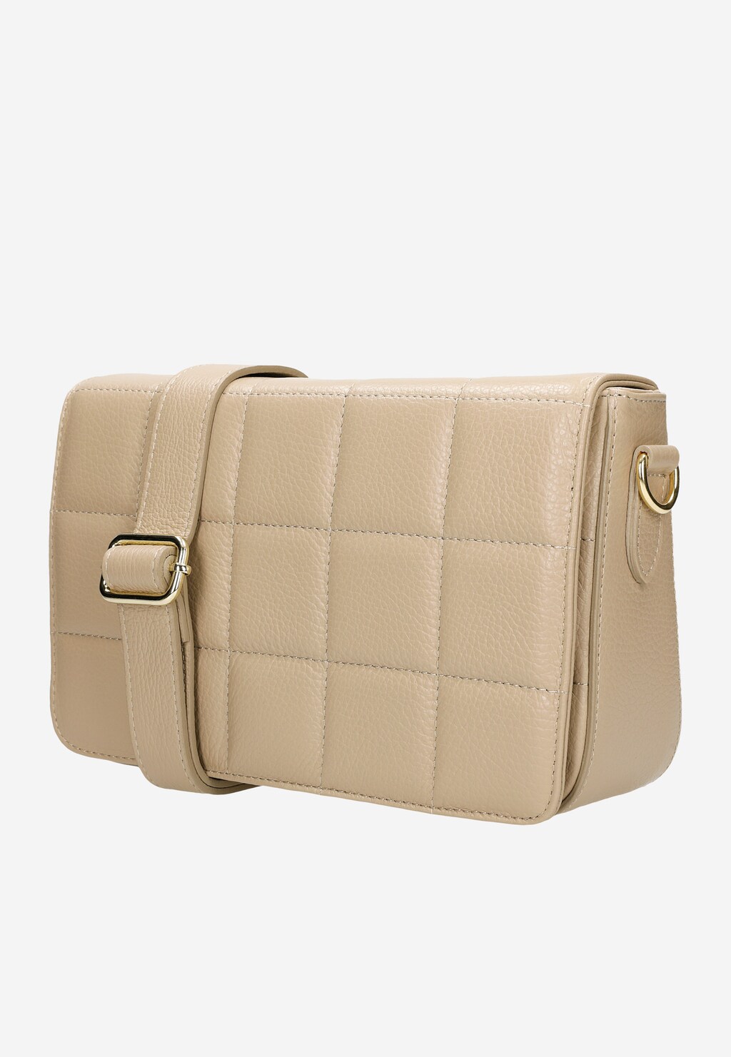 Beżowa torebka damska z ozdobnymi przeszyciami 80306-54 Widok 3