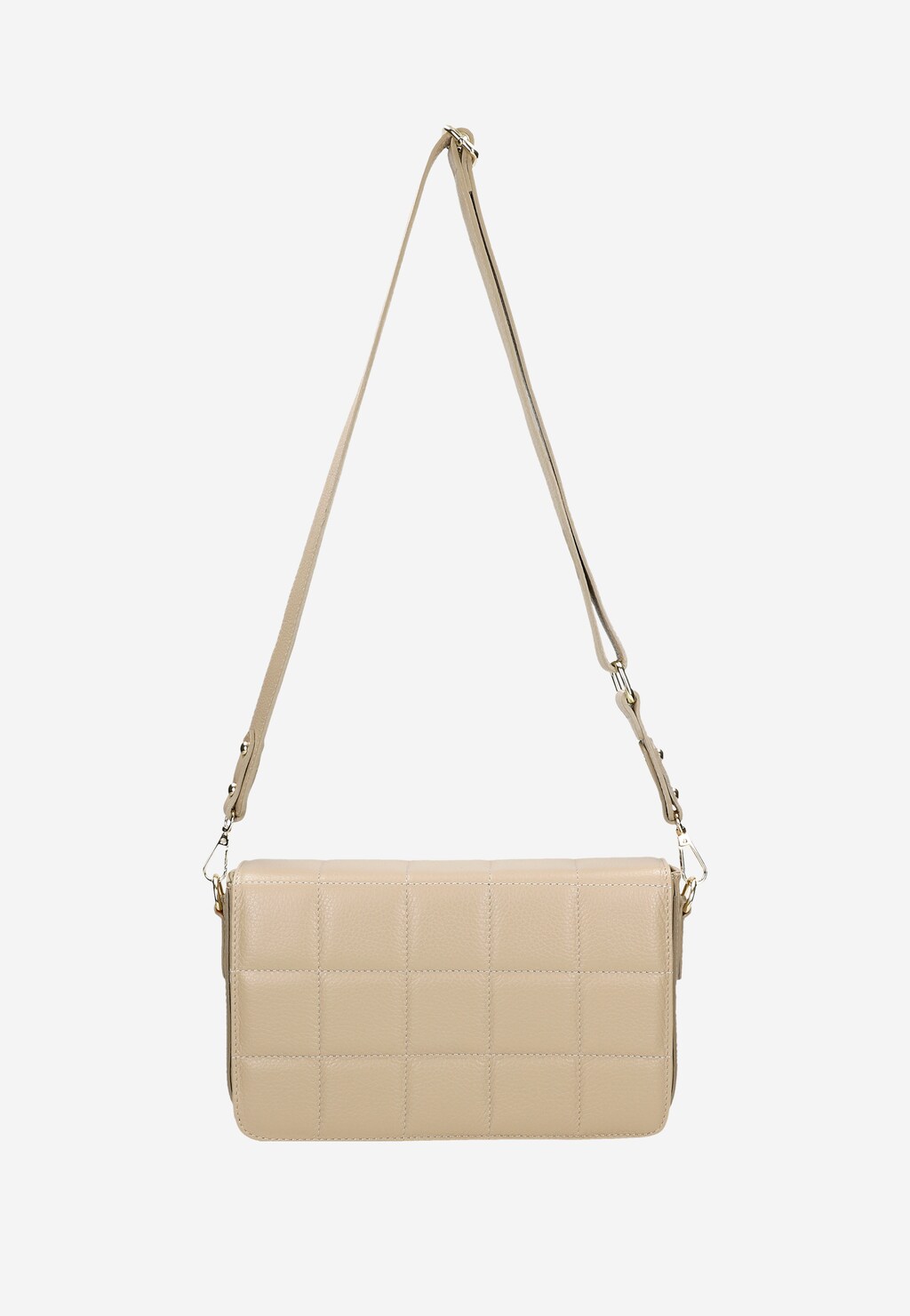 Beżowa torebka damska z ozdobnymi przeszyciami 80306-54 Widok 5